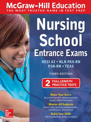 cover image of McGraw-Hill Education Nursing School Entrance Exams
